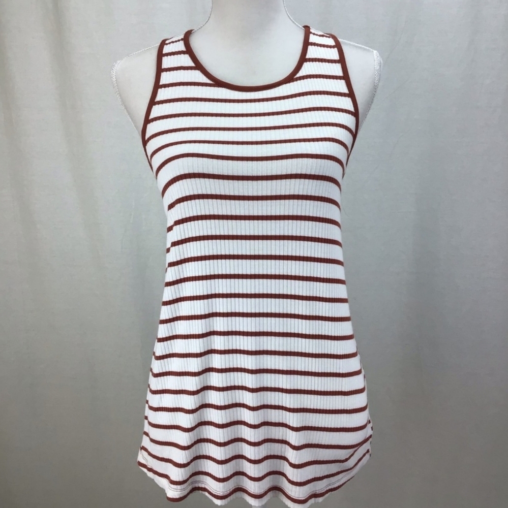 NWOT🔹️Sanctuary Caris Striped Twist Back Top Terracotta